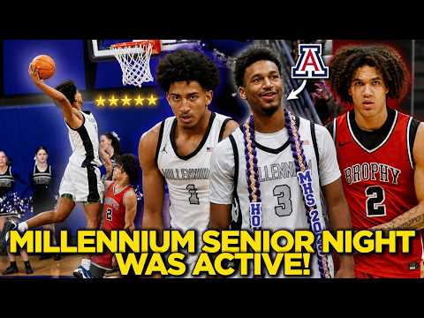rizona Commit Cameron Holmes & 5 Star Adan Diggs WAS ACTIVE ON SENIOR NIGHT | Millennium vs Brophy
