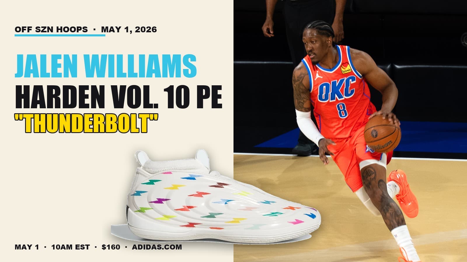 Jalen Williams' "Thunderbolt" PE Drops May 1