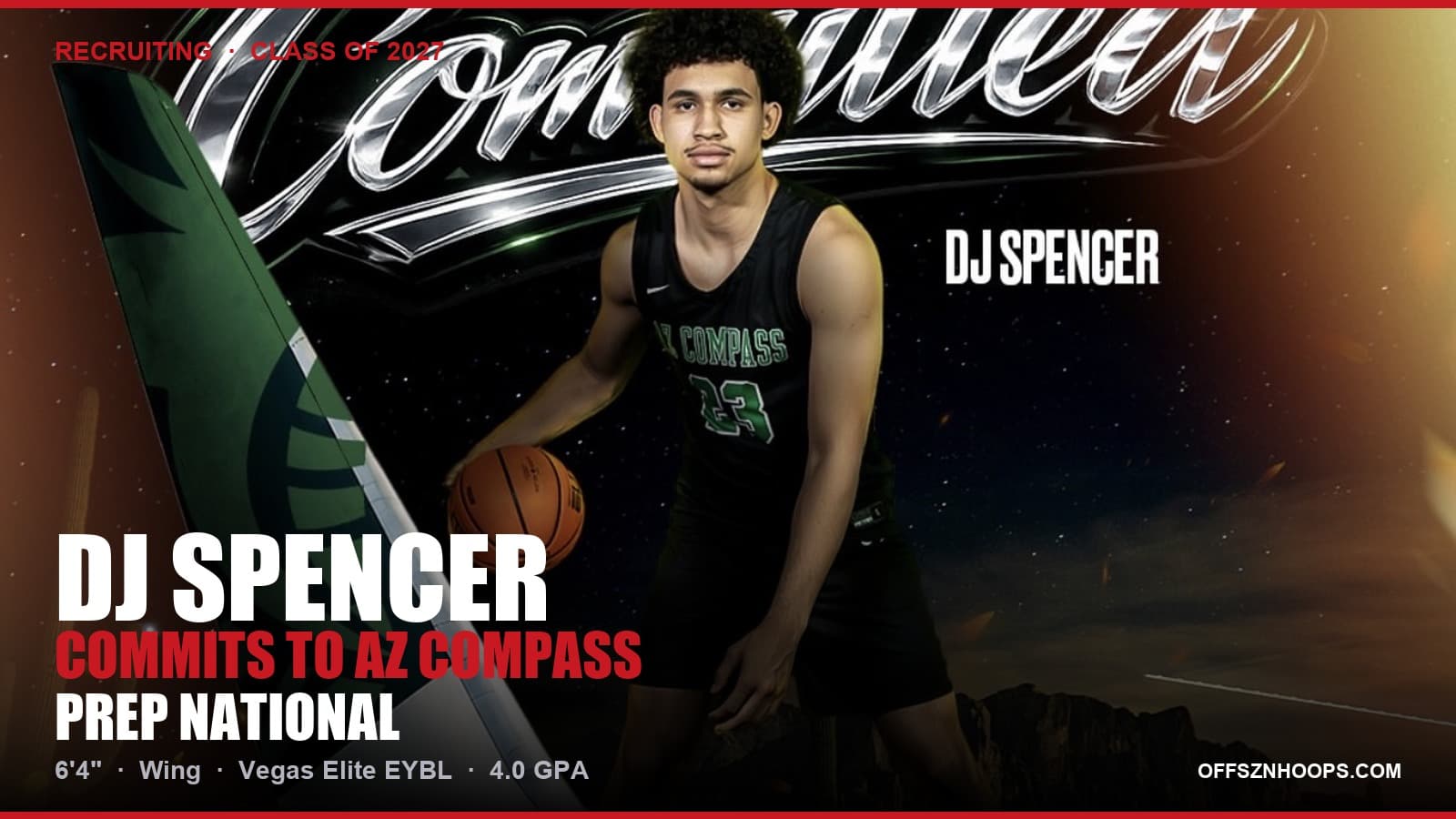 DJ Spencer Commits to AZ Compass Prep National for 2025-26 Season