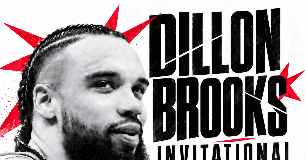 Dillon Brooks Invitational flyer: Oct 16–18, 2026 at Inspire Courts, Gilbert, AZ, with featured schools